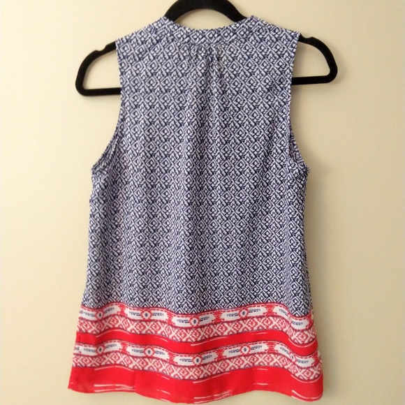 Olive & Oak Blue and Red Patterned Tank Top - Picture 2 of 6